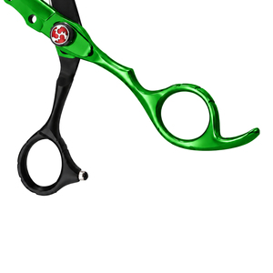 Tijeras Profesionales de Peluquería Verdes y Negras de 6 Pulgadas, Bajo MOQ, Acero Inoxidable, Logotipo Personalizado, Tijeras para Cortar Barba, OEM - Product Image 4