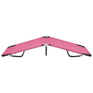 Tumbona Plegable Grande de Acero con Recubrimiento en Polvo Rosa - Product Image 3