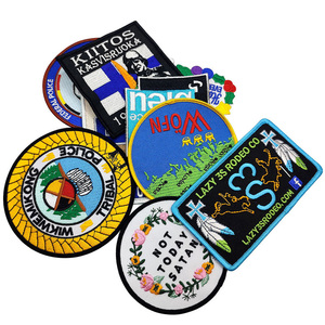 Custom Embroidery Patches Iron On Sew On Logo Patches Bulk Wholesale High Density Thread Custom Badge for Apparel Uniforms - Product Image 4