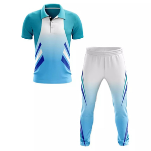 Cricket Uniform Custom Full Sublimation Printing Short Sleeve High Stretchable Game Playing Team Wear Cricket Kit Uniforms Set - Product Image 1