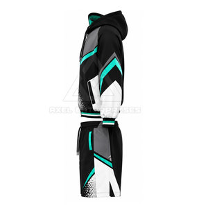 Ensemble court coupe-vent sportif avec empiècements respirants, short à taille ajustable et finition lisse - Product Image 3