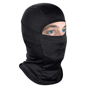 Masque facial balaclava noir pour activités de plein air, taille adulte unisexe 56-58 cm, matière polyester - Product Image 2
