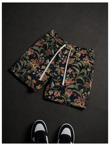 Shorts imprimés pour hommes, motif vitrail, taille élastique avec cordon de serrage, pour la plage, l'été, les vacances, colorés, légers, haut de gamme pour la natation et la plage - Product Image 2