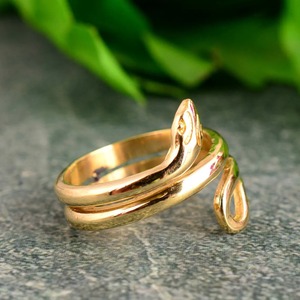 Anillo de Serpiente Ajustable de Alta Calidad Chapado en Oro de 18k, Diseño Minimalista de Animal, para Venta al por Mayor/OEM/ODM - Product Image 3