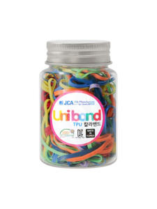 Bandes élastiques pour cheveux en TPU, fabriquées en Corée, unisexes, personnalisées OEM ODM, dans une bouteille en plastique, non toxiques, élastiques, certifiées OEKO-TEX - Product Image 1