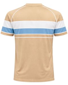 Conjunto Deportivo para Hombre en Beige, Blanco y Azul Claro, Camiseta y Pantalones Cortos Transpirables de Secado Rápido para Gimnasio, Atletismo, Running y Entrenamiento - Product Image 4