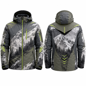 Veste softshell de chasse pour homme MEGAMAPLE, manches longues, impression par sublimation florale, évacuation de l'humidité, imperméable, respirante - Product Image 1
