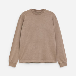 Sudadera Básica de Cuello Redondo para Hombre, Manga Larga, Color Sólido, Estilo Casual, Holgada, de Algodón y Felpa, Moda Urbana - Product Image 4