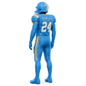 Uniforme de Fútbol Americano Personalizado, Nuevo Diseño, Material de Poliéster Transpirable, Color Personalizado con Logotipo y Nombre del Equipo - Product Image 4