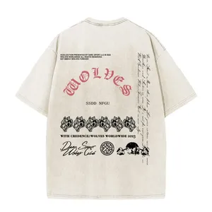 Camiseta Lisa Oversize para Hombre, Algodón Grueso, Impresión Personalizada, Venta al por Mayor, Proveedor de Ropa Urbana 2026 - Product Image 1