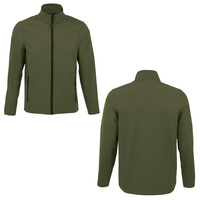 Veste Softshell Homme Entièrement Zippée Col Montant Coupe-Vent Imperméable Hiver Extérieur Décontractée Vêtement de Travail Personnalisable Haute Qualité