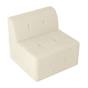 Moderno e minimalista divano bianco monoposto in velluto a coste divano letto sezionale compresso spazio-Design efficiente per soggiorno - Product Image 1