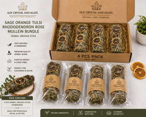 Sage Talsi Rhododendron Rose Mullein Dried Orange Herbal Smudge Bundle Handcrafted Eco-Friendly Natural - Product Image 4