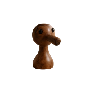 Handmade Natural Wood Color Wooden Animal Shape Eyeglasses Holder Figurine Carved Wood Decorative Glasses Stand Home Office <b>Desk</b> - Product Image 2