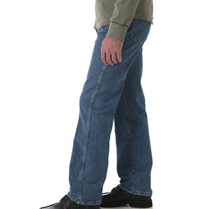 กางเกงยีนส์ผู้ชายสไตล์สตรีทแวร์คุณภาพสูงแบบใหม่ล่าสุด พร้อมกางเกงยีนส์สีพื้นแบบสั่งทำพิเศษสำหรับฤดูหนาว - Product Image 3