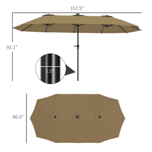 Outdoor Patio Half Solar Umbrella for Better Sun Protection - Product Image 2