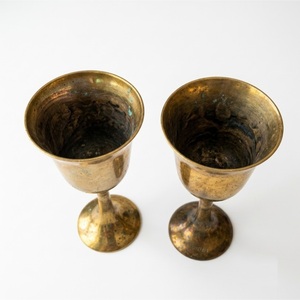 Premium Handcrafted Hammered <b>Wine</b> <b>Goblets</b> Vintage Gold Plated Metal Chalice For Royal Wedding Party And Luxury Home Bar Decor - Product Image 4