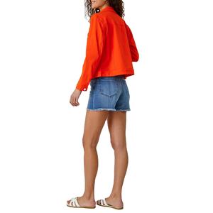 OEM Unisex Denim Jacket Casual Spring Breathable Oversize <b>Button</b> Coat with Front Logo HI 2026 - Product Image 3