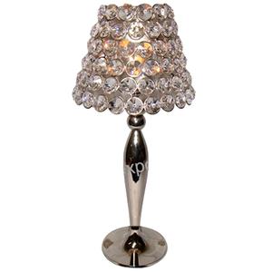 Nouvellement conception chambre à coucher cristal lampe de table T support de lumière métal aluminium argent fini pour hôtel et décoration de chambre à la maison - Product Image 1