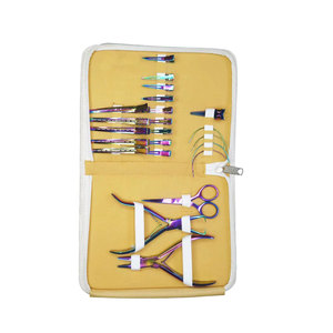 Kit d'outils d'application d'extensions capillaires de qualité supérieure, ensemble d'outils professionnels pour l'installation d'extensions capillaires, couleur personnalisée - Product Image 1