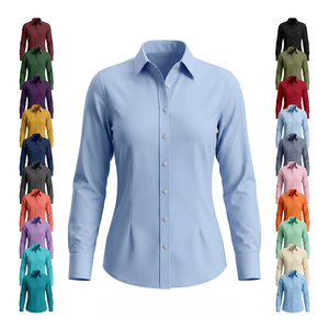 Chemises habillées unies en coton 100% de haute qualité, vintage, respirantes et légères pour hommes, idéales pour le travail et le bureau - Product Image 1