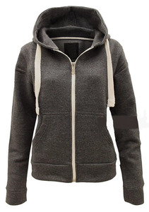Sweat-shirt à capuche zippé violet, couleur unie, en polaire, décontracté, pour l'automne, avec poche avant, coupe classique, unisexe - Product Image 6