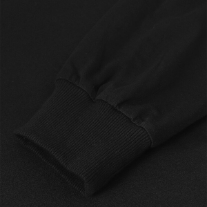 Men's Winter Solid Pattern Digital 100% Cotton Fleece Crew Neck Pullover Sweatshirt Front Logo Lined Design Breathable Quick Dry - Product Image 5