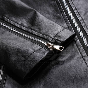 Veste en cuir pour homme, tendance, coupe ajustée, moderne, décontractée, veste de mode pour l'extérieur, veste en cuir pour homme - Product Image 6