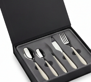 Ensemble de couverts modernes en acier inoxydable, finition miroir haute brillance, résistant à la rouille, vaisselle de mariage, finition argentée - Product Image 6