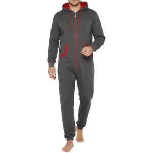 Mono de invierno de lujo para hombre, con capucha y bloques de color, a la moda, con cremallera completa, transpirable, de una pieza, para dormir - Product Image 6