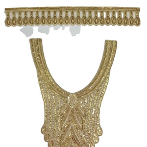 Premium 100% Customizable Embroidered Round Tissue Neck <b>Patches</b> <b>Sew</b>-<b>On</b> Style for Ethnic Western Apparel & Garment Decoration - Product Image 1