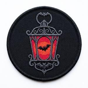 Parche bordado redondo termoadhesivo personalizado con diseño de calavera real y corona de alas de murciélago para chaqueta de motociclista, estilo gótico, bricolaje, proveedor mayorista - Product Image 5