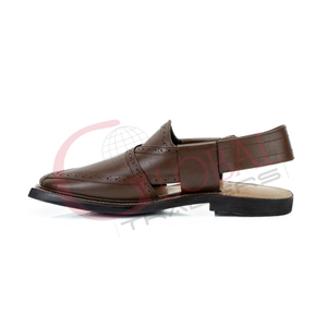 Sandalias Peshawari de Cuero para Hombre, Estilo Brogue con Punta en Wingtip, Hechas a Mano, Tradicionales, Casuales, con Hebilla y Correa, Calzado Étnico Cómodo - Product Image 4