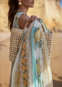 Nouvelle Collection d'été imprimé pelouse Saree pour femmes manches longues chemise indienne robe avec pakistanaise Shalwar Kameez dames élégantes - Product Image 2