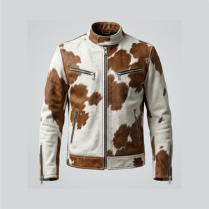 Blousons Bomber en Cuir Véritable de Vache pour Hommes, Fermeture Éclair, Décontractés, Tannés, Printemps-Été, Sur Mesure, Grandes Tailles, Veste Tendance - Product Image 1