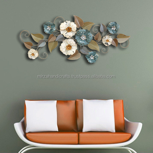 Fleur et Feuilles Design Fer Forgé Tenture Décoration Murale Art Mural pour Chambre Salon Couloir - Product Image 2
