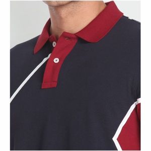 เสื้อโปโลผู้ชายลำลองผ้าฝ้ายคุณภาพสูง แขนสั้น ระบายอากาศดี คอสูง สไตล์สตรีทแวร์ สีบล็อก ปักลาย ปี 2026 ไซส์พลัส - Product Image 4