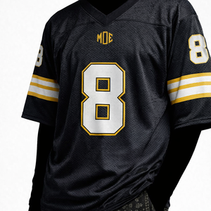 Oferta Especial: Camiseta de Fútbol Americano Personalizada con Textura, para Hombre, Transpirable, de Poliéster, Cuello en V, Uniforme Deportivo, OEM, Marca Privada, Proveedor al por Mayor - Product Image 2