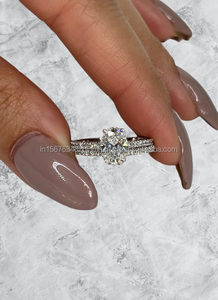 Anillo de compromiso de lujo con piedra principal de perla para mujer, anillo de diamantes cultivados en laboratorio, Estilo Vintage, oro de 14 quilates - Product Image 3