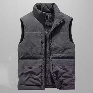 Men’s Insulated <b>Utility</b> Puffer <b>Vest</b> Sherpa Fleece Lined Multi Pocket Tactical Work <b>Vest</b> Windproof Outdoor Winter OEM - Product Image 4
