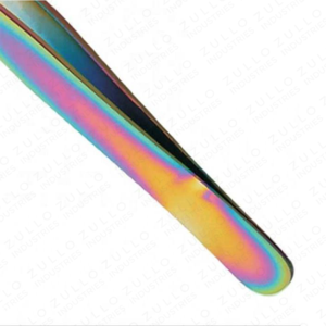Juego de Pinzas para Cejas con Punta Inclinada Recubiertas de Titanio Arcoíris, Herramientas de Belleza Profesionales para Depilación, OEM - Product Image 3