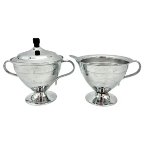 Sucrier et crémier en métal rond, design classique, surface brillante, résistant à la rouille, avec couvercle et poignée - Product Image 5