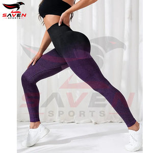 Leggings de sport à taille haute pour femmes, avec blocs de couleur et effet ventre plat, pour le yoga, la remise en forme et l'entraînement - Product Image 4