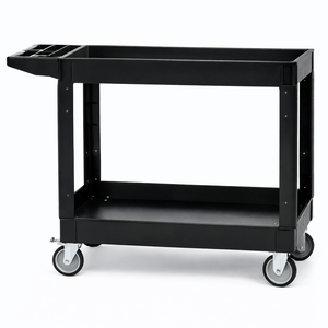 Chariot utilitaire en plastique à 2 niveaux, mobile, avec quatre roues, moulé par injection, robuste, pour garage, entrepôt, atelier GAPGAR001 - Product Image 3
