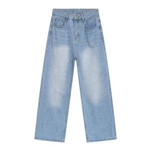 Hamio กางเกงสตรีทผ้าฝ้ายผู้ชาย, กางเกงยีนส์ทรงตรงสไตล์โกธิควินเทจ - Product Image 4