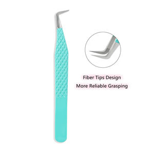 Pinzas para Pestañas de Acero Inoxidable con Puntas de Fibra, Pinzas para Cejas de Punta Fina - Product Image 3