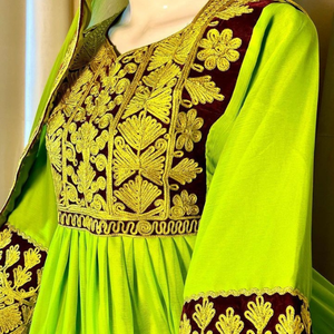 High Quality Bohemian Style Gypsy Afghani Tribal Handmade Embroidered Patchwork <b>Loose</b> Long Breathable Plus Size Women's <b>Dress</b> - Product Image 4