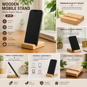 Soporte de Madera Promocional Liviya para Teléfono Móvil, Soporte de Escritorio para Oficina - Día de San Valentín y Navidad - Product Image 2