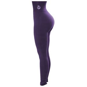 Leggings froissé pour femmes, legging en polyester spandex, de couleur unie - Product Image 2