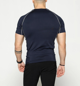 Men's <b>Short</b> <b>Sleeve</b> Compression T Shirt O Neck Quick Dry Slim Fit Sporty Activewear <b>Base</b> <b>Layer</b> Gym Workout OEM ODM - Product Image 5